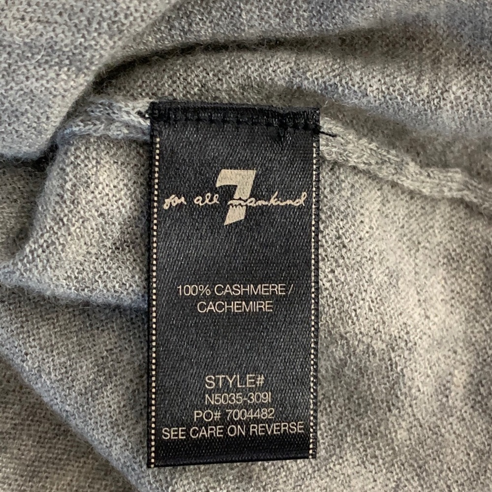 7 For All Mankind Gray Cashmere Tank Top Sz S - Picture 10 of 11